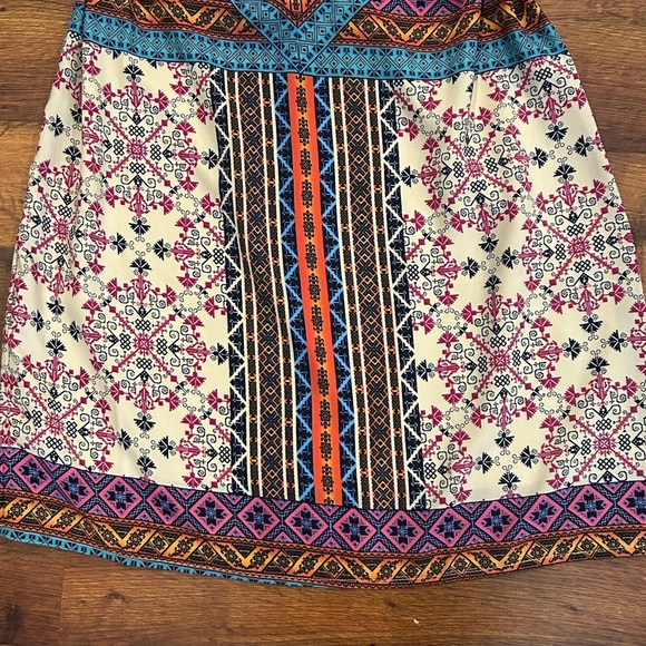 Bohemian Boho Mini Dress Women's Colorful Pink Owl 3/4 Women’s Size Small - Picture 4 of 8